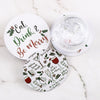 Be Merry Reversible Paper Coasters