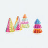 Lit Colorful Glitter Glass Tree