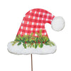 Gallery Gingham Santa Hat Stake