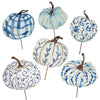 Blue & White Pumpkin Stakes – product view 1
