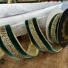 Green Velvet Jeweled Center Wired Ribbon - 1.5" x 5 yd