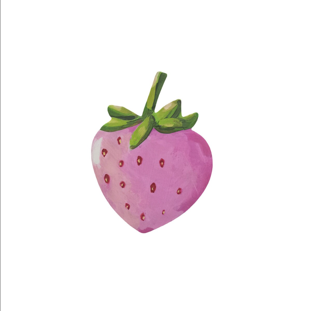 Pink Strawberry Magnet – The Ivy Cottage