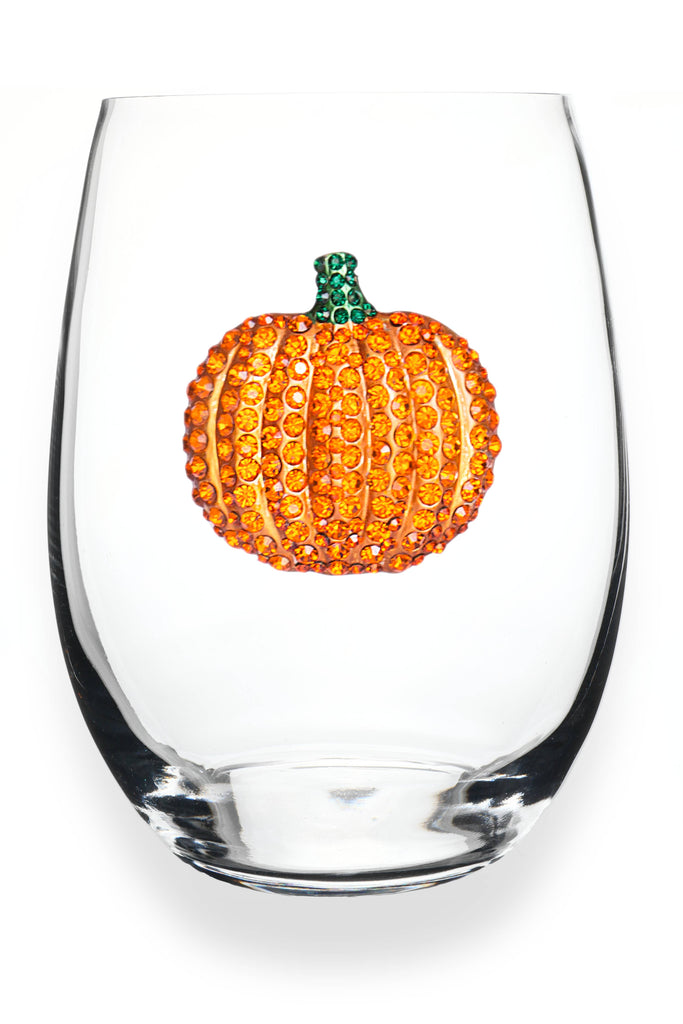 Pumpkin Jeweled Stemless Glassware - Thumbnail 2